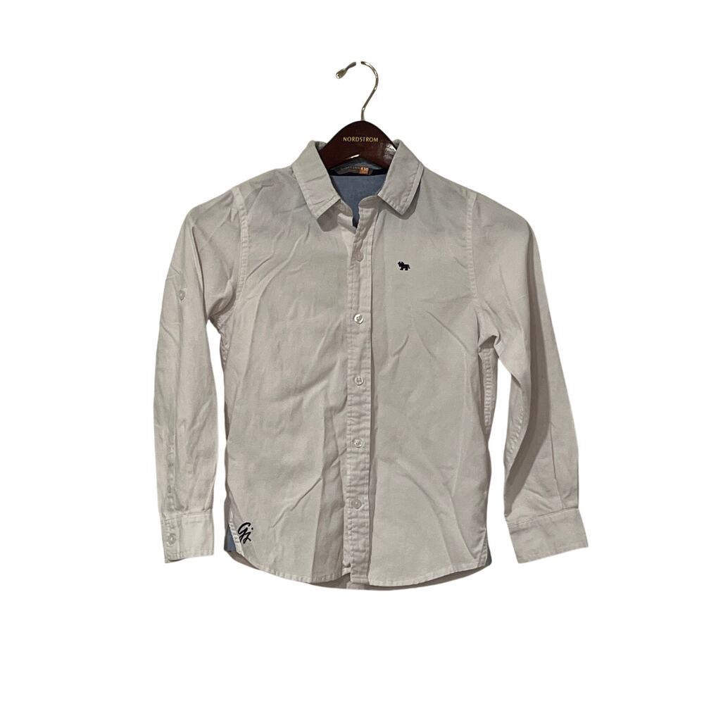 Giordano, Boys, Dress Shirt, Cream Size 8-10, 1533S